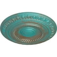 thumbnail image 3 of Ekena Millwork 15 3/4"OD x 1 3/8"P Artis Ceiling Medallion (Fits Canopies up to 6 7/8"), Hand-Painted Copper Green Patina, 3 of 5