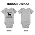 thumbnail image 3 of Warning: Protected by A American Water Spaniel Dog Funny Baby Rompers Bodysuit (Gray,6-12 Months), 3 of 5