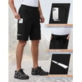 thumbnail image 5 of Hiauspor Mens Cycling Mountain Bike Shorts Padded with 6 Pockets Quick Dry Black L, 5 of 6