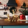 thumbnail image 3 of HBBKVI 2pcs Resin Deer Sculptures, Reindeer Decorations Indoor, Elegant Christmas Deer Statue Home Decor Accents, for Living Room, Bedroom Office and Shelf Room Decor Desk Decor, 3 of 4