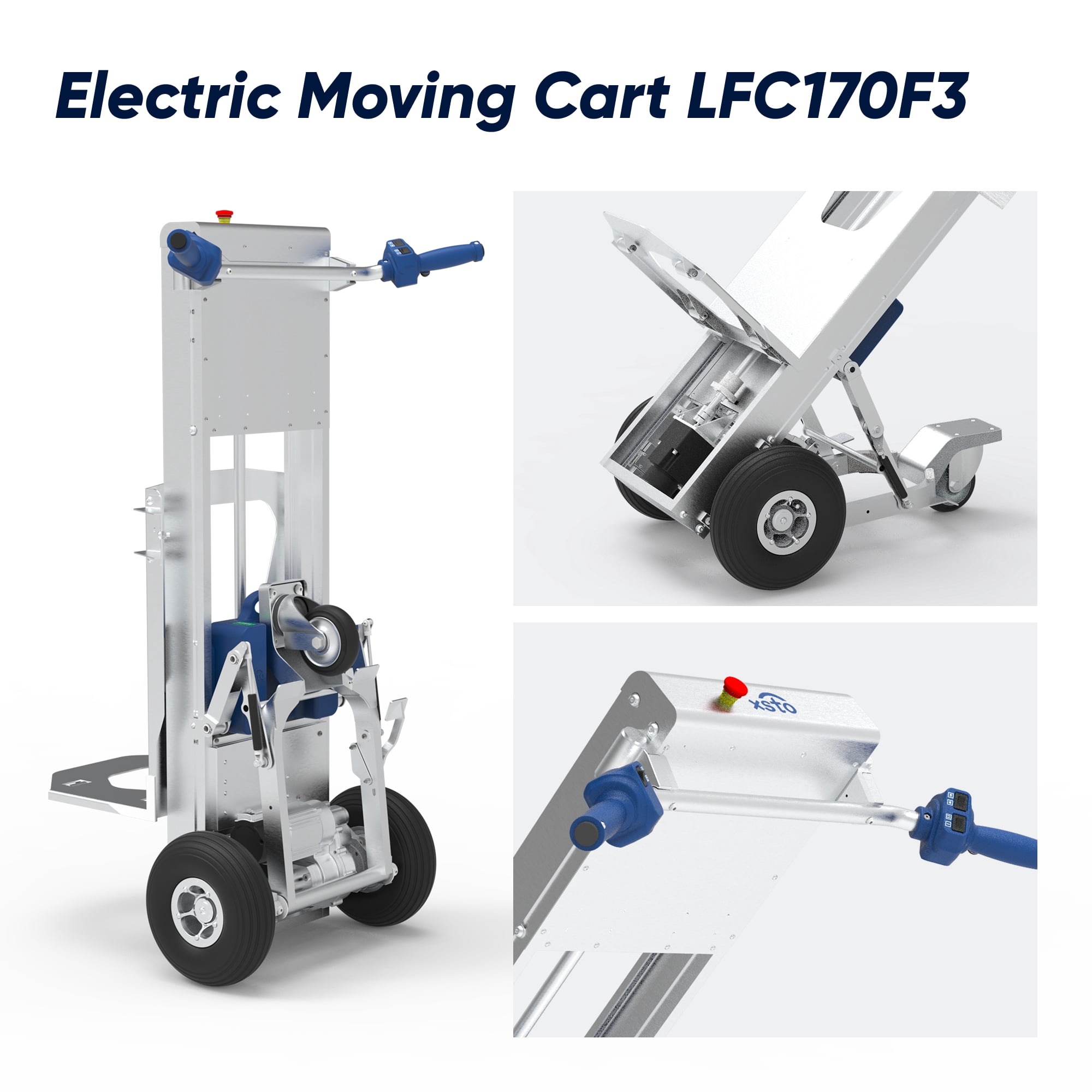 375 lb Electric Material Lift Stacker Motorized Hand Trucks Dolly Moving Cart, 32.3 in. Max Lift Height of Loading Plate （XSTO LFC170F3