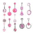 thumbnail image 4 of 12Pcs Belly Button Rings Body Piercing Jewelry Accessories Dangling Belly Rings, 4 of 9