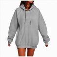 thumbnail image 3 of Godom Women Hoodies Oversized Fleece Long Sleeve Comfy Casual Basic Pullover Sweatshirts 2025 Fall Outfits Y2K Clothes, 3 of 7