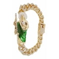 thumbnail image 1 of Pulsera de oro laminado 18 kilates Maria Almudena San Judas Tadeo 22 cm, 1 of 7