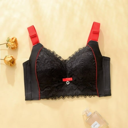 

ANXINDABX Anti-sagging Adjustment Bra for Women 2022 Ultra-thin Mold Cup Fashion Summer Lace Wire Free Push Up Underwear