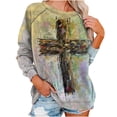thumbnail image 4 of Pntutb, camiseta de manga larga suelta con cuello redondo y estampado informal a la moda de verano para mujer, blusa, Jersey Pntutb Pntutb-1790, 4 of 8