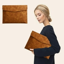 Kugisaki Imitation Leather Document Holders Large Capacity File Folder Organizer for 100 Sheets Business Portfolio Bag for Office Necessity