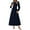 Dark Blue, variant on PRETTYGARDEN Women's Elegant Maxi Dresses Long Sleeve V Neck Flowy Pockets Casual Modest Dress Fall Fashion Clothes