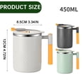 thumbnail image 3 of Double Wall Vacuum Insulated Stainless Steel Coffee Mug with Lid And Handle Thermal Travel Cup for Home Office Hearthweave, 3 of 9
