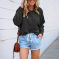 thumbnail image 2 of Birdeem Mode Femmes Décontracté Uni Manches Longues Chandail Chandail en Molleton Blouse Tops, 2 of 5