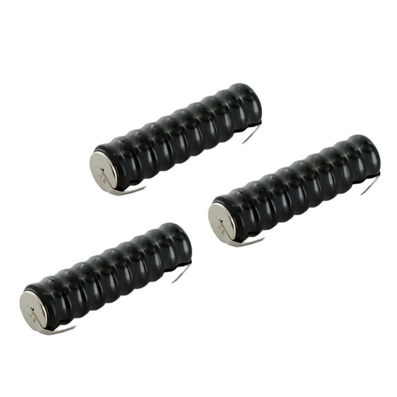 3pc 10/V80H 12V 80mAh Battery w/Tabs for sensor network, timer, work lights LED