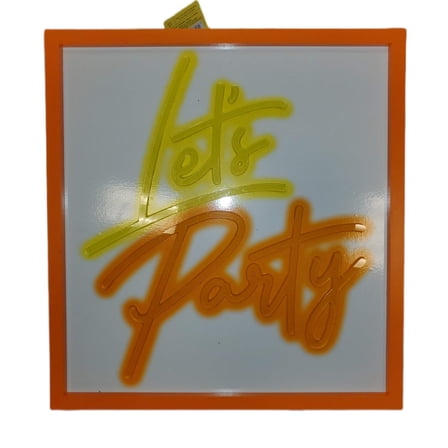 Neon "Let's Party" Ashland Wall Decor 15x16"
