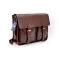 thumbnail image 2 of Handmade Buffalo Leather Messenger Bag Shoulder Men's Briefcase Satchel Laptop Vintage Genuine, 2 of 5