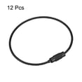thumbnail image 3 of Unique Bargains 12Pack Cable Key Rings, 6-inch(155mm) Wire Keychain Twist Loops, Black, 3 of 7