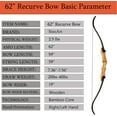 thumbnail image 2 of 62" Recurve Bow Wooden Takedown Archery Bow 20 25 30 35 40lbs Draw Wight Included Arrow Rest Pad Stringer Tool String Nocks for Right and Left Hand, 2 of 6