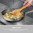 thumbnail image 3 of AURARMLET Heavy Duty Wok Pan Frying Pan Stainless Steel Silver 1Set 48X10.2X2.2in, 3 of 8
