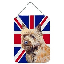 Carolines Treasures LH9472DS1216 Cairn Terrier with English Union Jack British Flag Wall or Door Hanging Prints 12WX16H