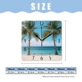 thumbnail image 2 of 12 Inch Wall Clock Battery Operated Square Clock Decorative for Office, Kitchen, Outdoor, Living Room，Hawaii Tropical Beach Cute Design, 2 of 4