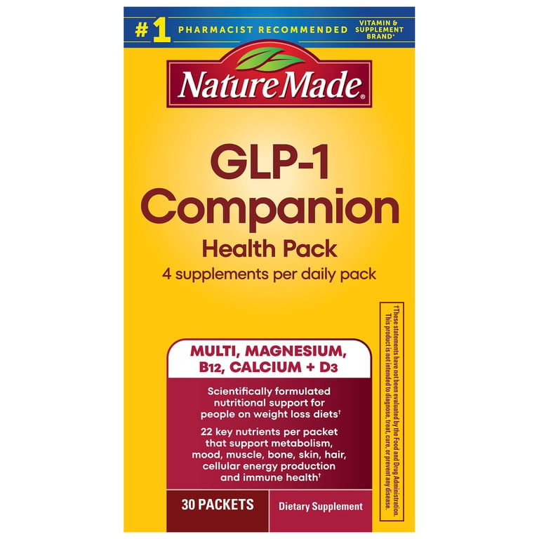 non glp 1 weight loss meds Nature Made GLP-1 Companion Health Pack, Nutritional Support for Weight Loss  Diets, 30 Ct