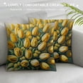 thumbnail image 3 of COMIO Yellow Tulips Flowers Pillowcases Nature Floral Print Pillow Case Decorative Throw Pillow Cover for Home Sofa Office White, 3 of 5