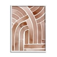 thumbnail image 4 of Stupell Industries Abstract Rounded Stripes Lines Brown Watercolor Design Painting White Framed Art Print Wall Art, Design by Grace Popp, 4 of 5