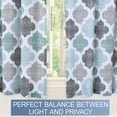 thumbnail image 6 of Moroccan Kitchen Curtains Tier & Valance Set, Lattice Pattern Cotton Blend Cafe Bathroom Curtains for Small Windows,Gray/Teal 58"*24"*2+58"*15", 6 of 7