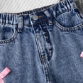 thumbnail image 5 of JLMSPLWG Kids Wide Leg Jeans Pink Bows Embellished Cute Jeans Toddler High Waist Pants Aesthetic Trendy Personalized Denim Blue Baggy Jean with Pockets Kids Clothes, 5 of 5