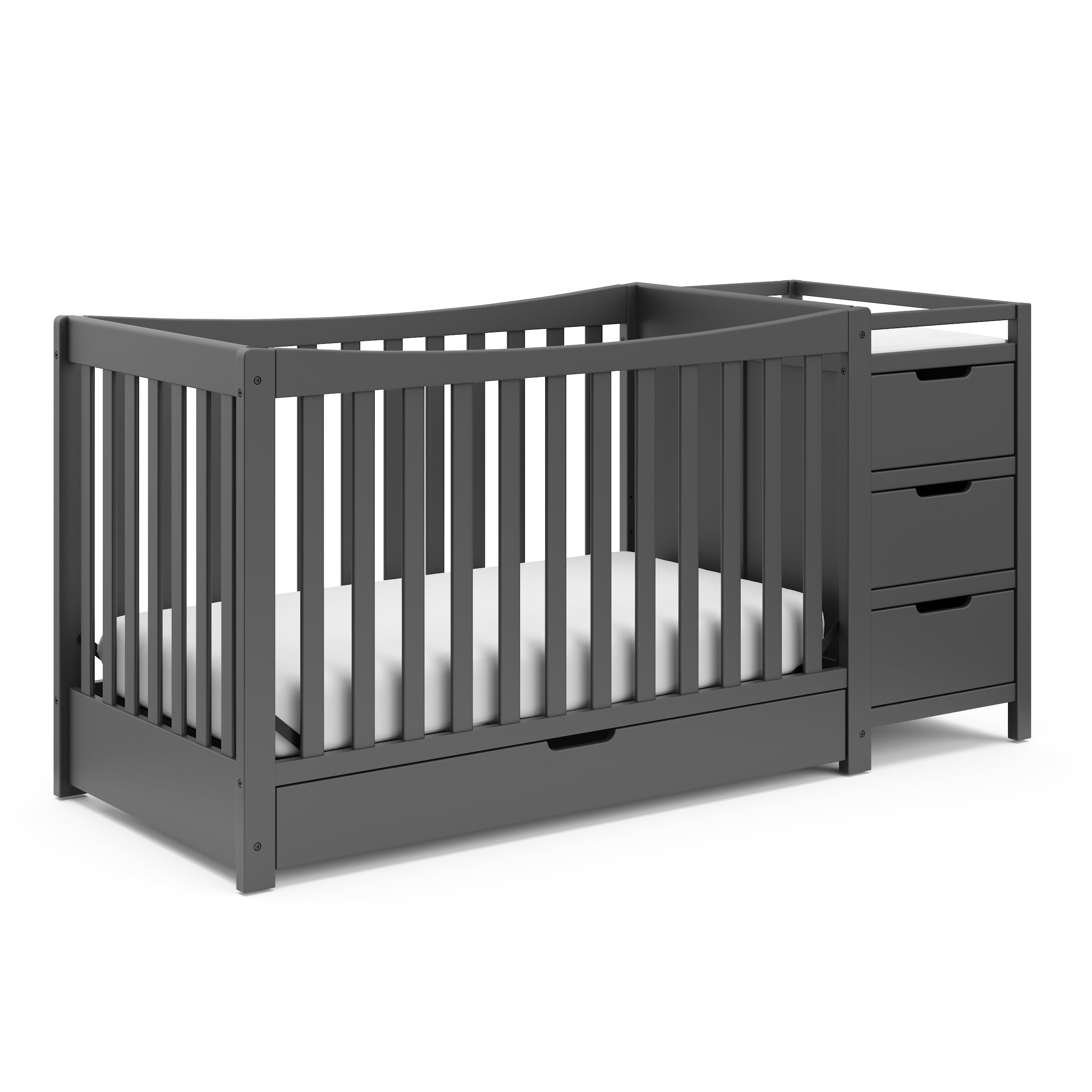 Graco Remi 4 In 1 Convertible Crib And Changer With Drawer White