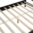 thumbnail image 6 of Queen Wooden Canopy Platform Bed with Solid Construction, Canopy Daybed with Headboard and Footboard, Wood Bed Frame Bedroom Furniture with Support Leg for Girls Boys (Espresso,Queen), 6 of 8