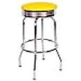thumbnail image 2 of Richardson Seating Retro 1950s Chrome Swivel Bar Stool with Yellow Seat - 24", 2 of 2
