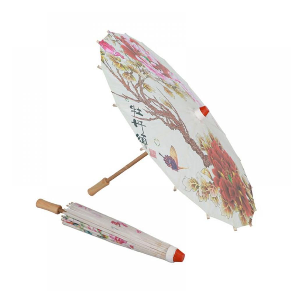 Chinese New Year Asian Oriental Party Supplies Paper Parasol Fan Decoration 40cm 