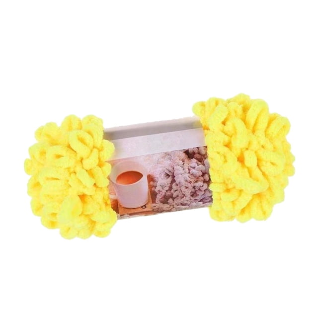 Hilo de lana grueso, hilo voluminoso, tejido a mano, tubo suave, hilo gigante, tela de crochet, bricolaje amarillo