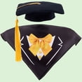 thumbnail image 7 of Goose Graduation Outfits Cement Goose Clothes with Black Graduation Hat and Yellow Tie Gown Stoles Photo Prop Geese Costume Accessories for Outdoor Porch Yard Lawn Statue Art Decoration DIY, 7 of 7