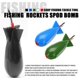 thumbnail image 5 of Cebo bomba Spomb Spod S/M/L CEBO cohete nuevo alimentador de pesca de carpa Spomb color blanco Yuxing, 5 of 5