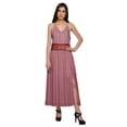 thumbnail image 3 of Moomaya WoMen's Sleeveless Maxi Dress With Trim Lace Spaghetti Strap Summer Wear, 3 of 6