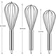 thumbnail image 2 of Stainless Steel Kitchen Whisk, Baking Whisk Manual ,3 pack 8"+10"+12, 2 of 5