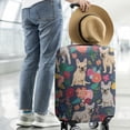 thumbnail image 2 of French Bulldog Dog and Pioneer Flower Luggage Cover Fashion Suitcase Cover Baggage Covers Fit 25-28 Inch Luggage (Go Travel), 2 of 5