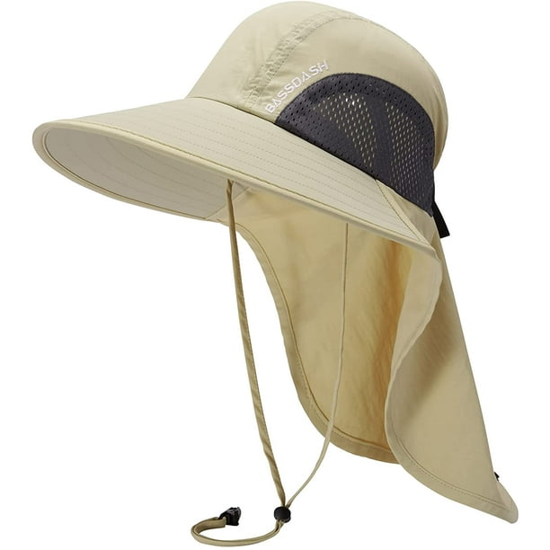 Wide Brim Fishing Hat,Sun Cap with UPF 50+ Sun Protection and Removable  Neck Flap,for Man and Women 