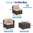 thumbnail image 4 of Sunmthink 10-Piece Wicker Patio Furniture Sets, Outdoor Conversation Set with 4 Inches Thick Cushions and Waterproof Cover, 4 of 8