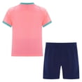 thumbnail image 2 of Xnihocha Kids Boys Football Training Uniform Outfit Soccer Jersey Athletic Shirts with Shorts 2 Pcs Pink XS, 2 of 8