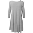thumbnail image 2 of FashionOutfit Women's 3/4 Sleeve Loose fit Swing Dress, 2 of 3