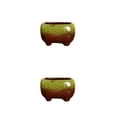 thumbnail image 1 of Billuyoard Maceta de cerámica para suculentas y flores de verde verde 2Conjunto, 1 of 6