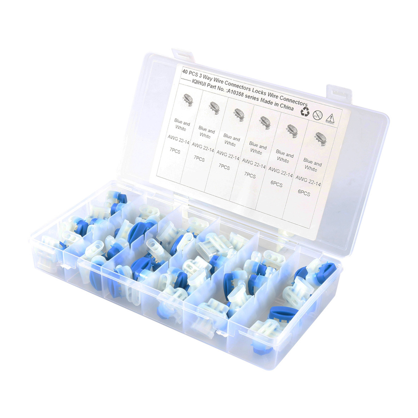 BIBABLYKE Stripping Wire Connectors Waterproof Connectors set for 22 to 14 AWG Cables for Robotic Lawn Mowers & Irrigation