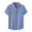 Blue, variant on Mens Short Sleeve Button Down Shirts Work Casual Button Up Relaxed Fit Summer Shirt with Two Pockets
