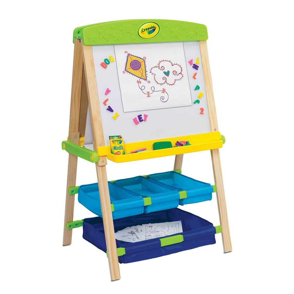 Crayola Draw'n Store Wood Easel - Walmart.com - Walmart.com