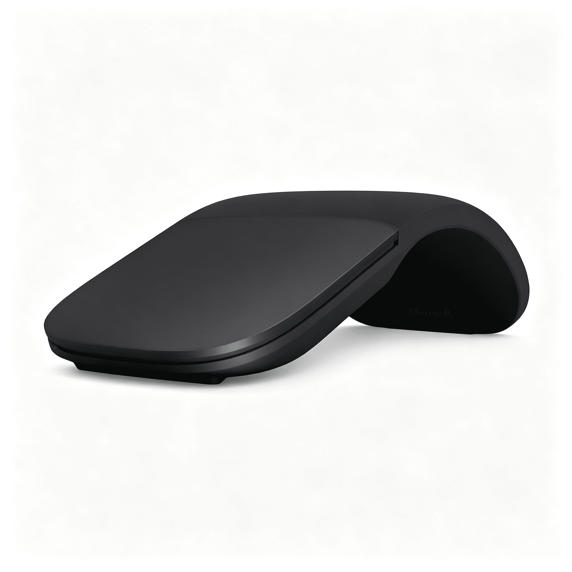 HBMYN Arc Mouse - Black. Sleek Ergonomic design Ultra slim and lightweight Bluetooth Mouse for PC/Laptop Desktop works with Windows/Mac computers Portable foldable mouse