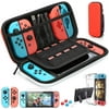 HEYSTOP Switch Carrying Case for Nintendo Switch Case with Screen Protector, 9 in 1 Nintendo Switch Old Case Accessories Kit and 6 Pcs Thumb Grip,Package Compatible Switch OLED Protective Case