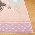 thumbnail image 3 of SAFAVIEH Carousel Kids Taneka Animals at Play Area Rug, Blush Pink, 4' x 4' Square, 3 of 10