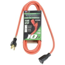 U.S. Wire 60010 10 Ft. Three Conductor Extension Orange Cord 16/3 Ga. SJTW-A 300