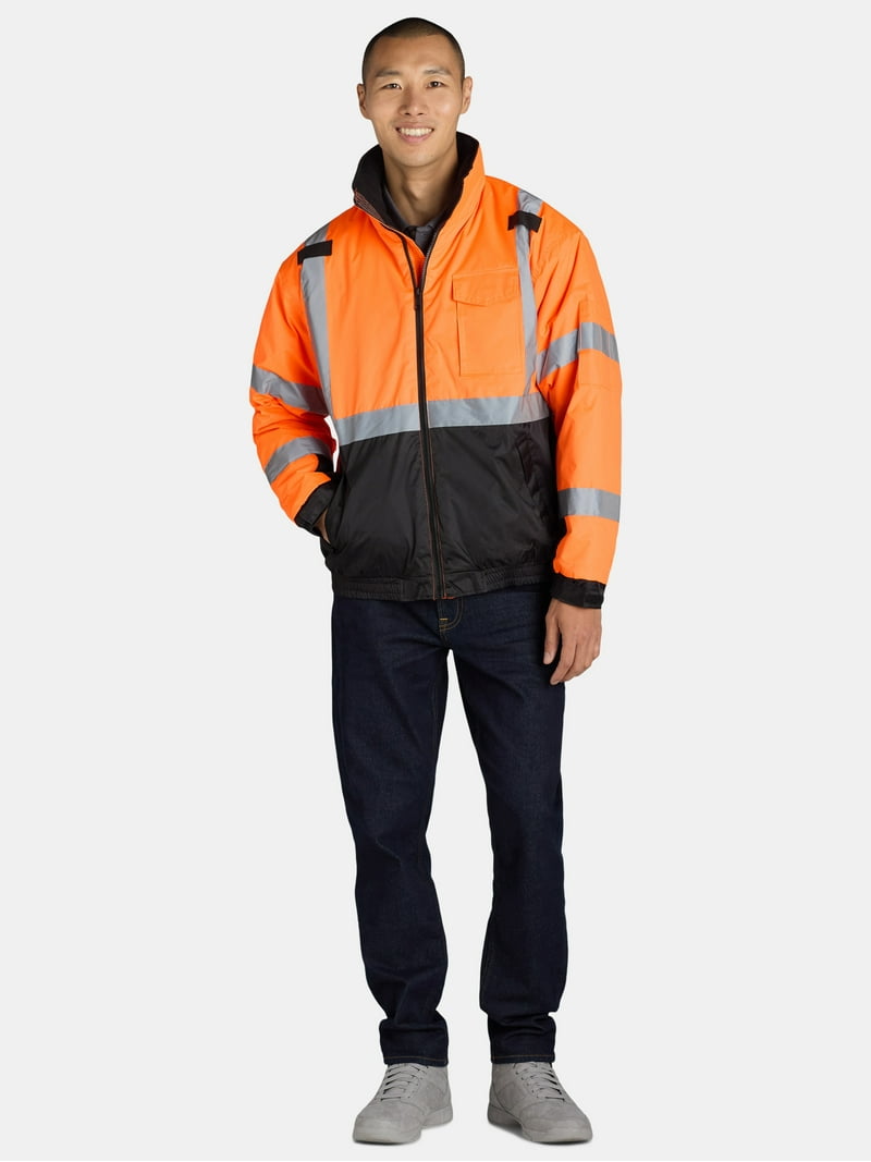 メンズウェア CARVICO 425 EMBOSS LINE JK Bass Creek Outfitters Men's Hi-Vis Oxford Insulated Safety Jacket